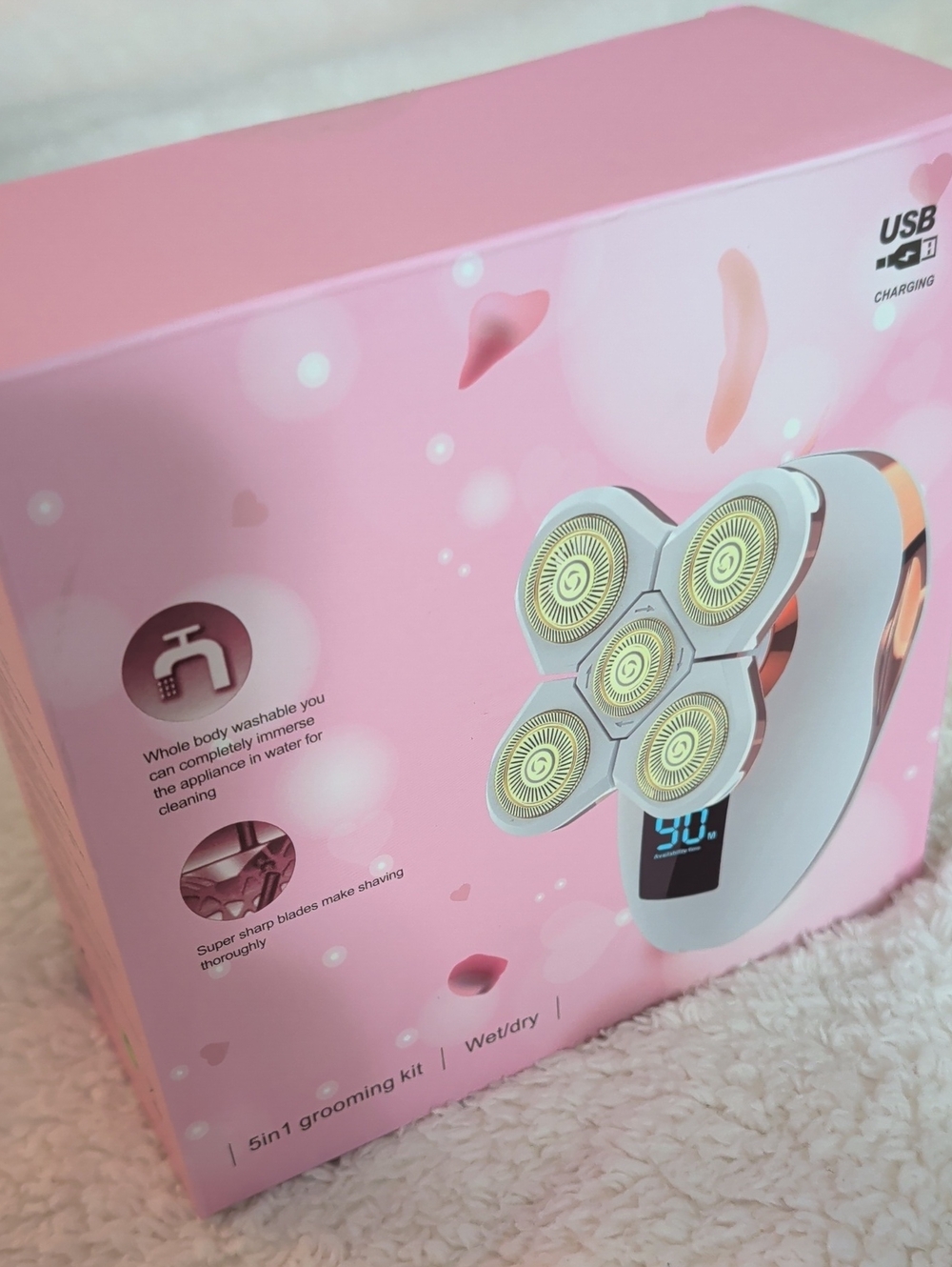 NIB 5-in-1 Women's Electric Shaver Grooming Kit - Sealed - Wet/Dry